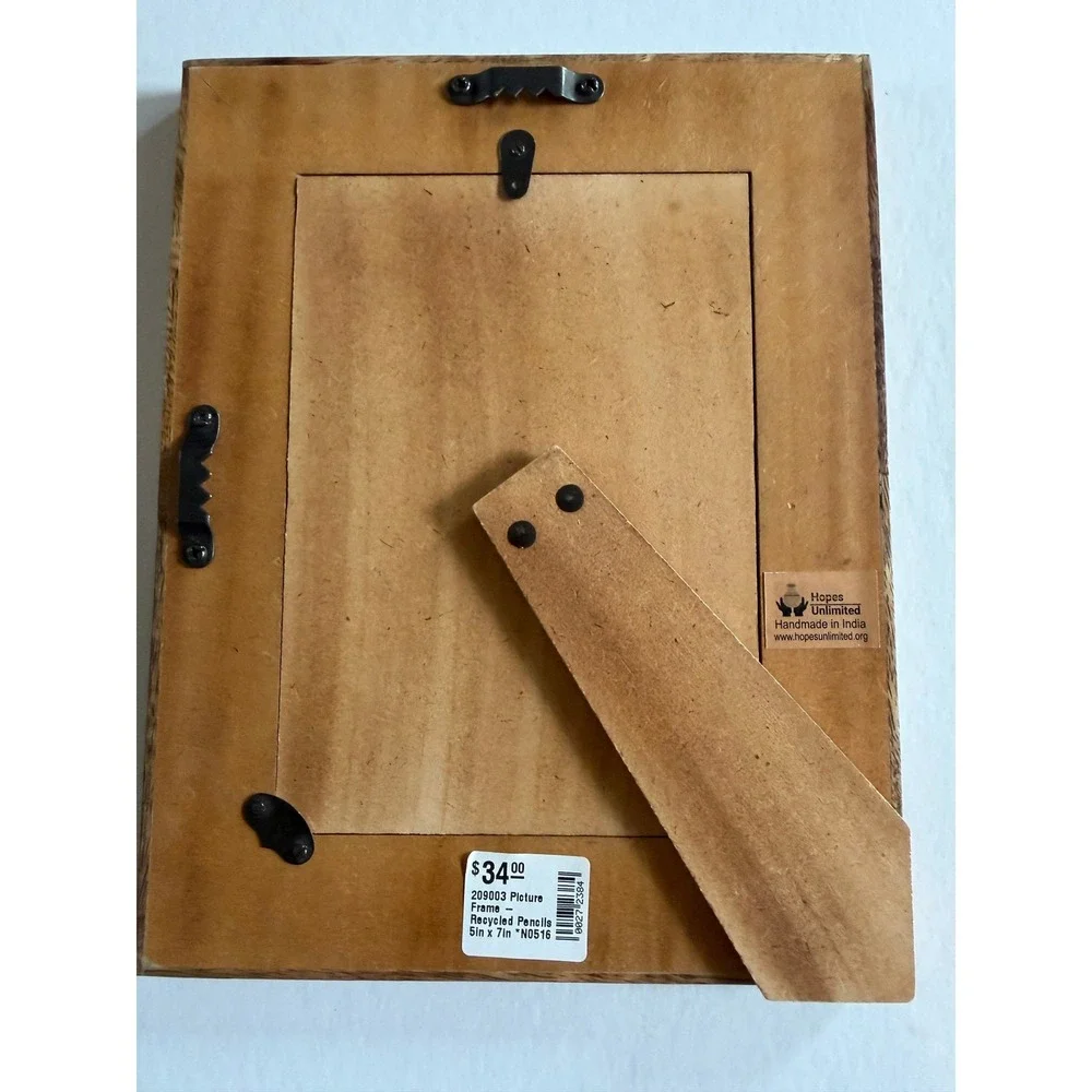 New Recycled Colored Pencils Picture Frame 5x7 Picture Opening Art Decor